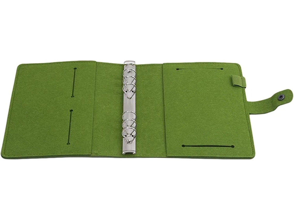 Capa de Feltro Recarregável para Filchário, 4 Argolas com Bolsa Cartão e Compartimento para Caneta, 18, 5x 23cm Sem O