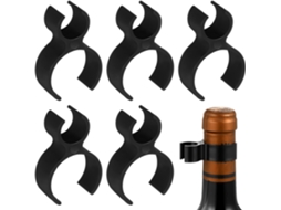 Stobaza 9 - Clipes de plástico reutilizáveis para velas em garrafas de vinho, suportes resistentes para festas, pacote com 9 unidades