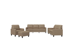 Sofa Set, Sofa Sets Vidaxl Marrom Couro Artificial (n/a)