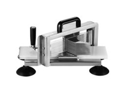 Cortador de Tomate Comercial com Lâmina 3 16 4 8 Mm Manual Aço Inoxidável Pés Antiderrapantes para Cozinhas Restaurantes Hamburguerias Bares