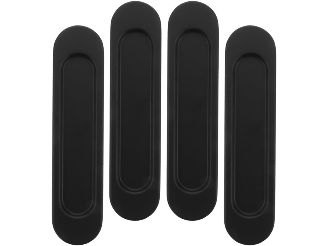 Conjunto De 4 Puxadores Adesivos Para Portas Correr, Puxadores Embutidos Em Liga De Alumínio, Fáceis De Instalar Em