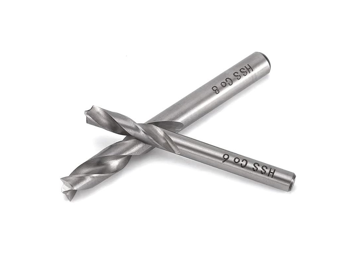 Conjunto de 2 brocas para solda por pontos M6 e M8, aço rápido com cobalto, para reparo automotivo e construção.