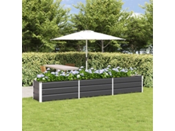Vidaxl Floreira Antracite 290 X 50 X 45 Cm Aço Galvanizado