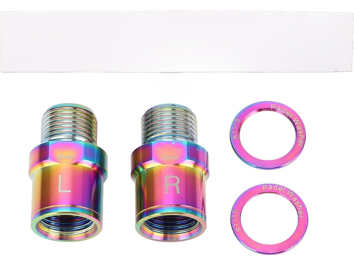 Extensores De Pedal De Bicicleta De 20 Mm Em Liga De Titânio Colorida Com Espaçadores Pa Gokoco (0,79 Pol.)