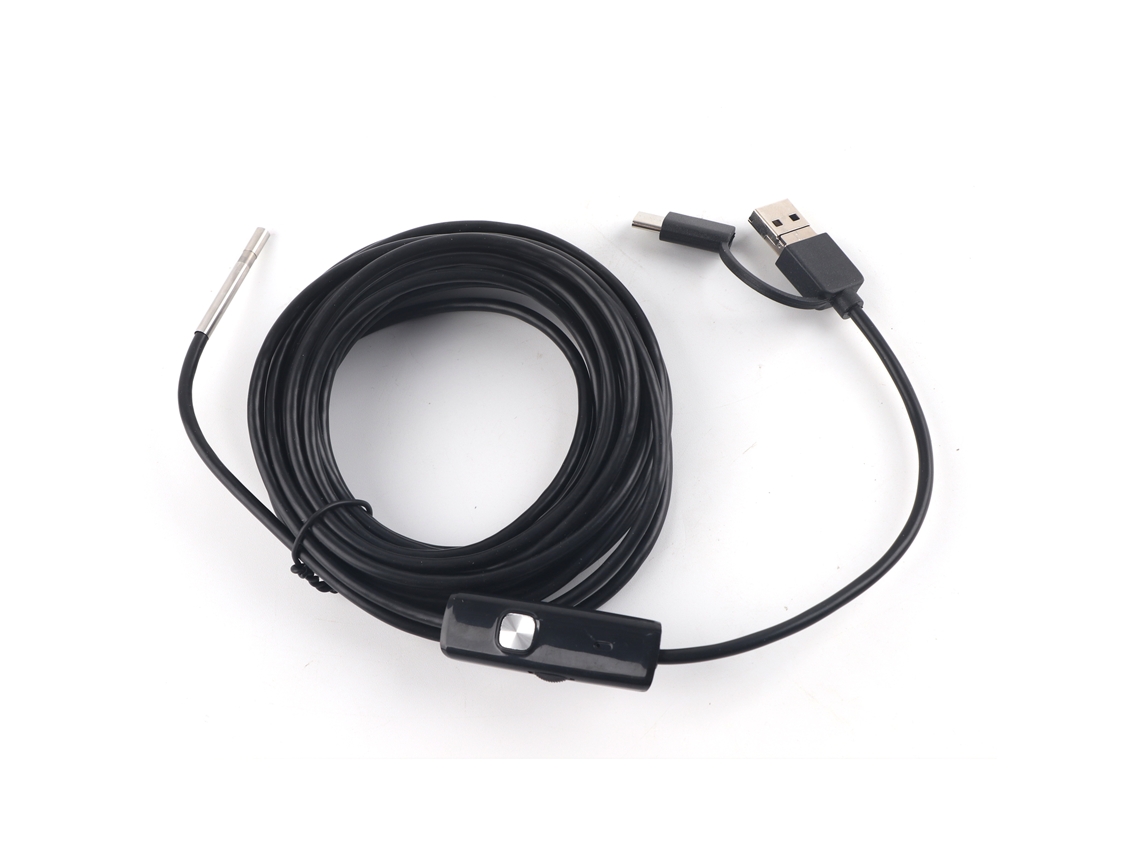 Endoscópio Impermeável 3.9mm Hd 3 em 1 para Android Typec com Cabo 5m
