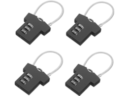 Conjunto De 4 Cadeados Combinação Em Liga Zinco Para Uso Externo, Com