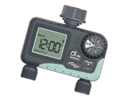 Controlador de Irrigação Inteligente com Tela LCD, Saída Dupla, Timer Digital para Jardim, Ip54, Economia de Água | S/MARCA