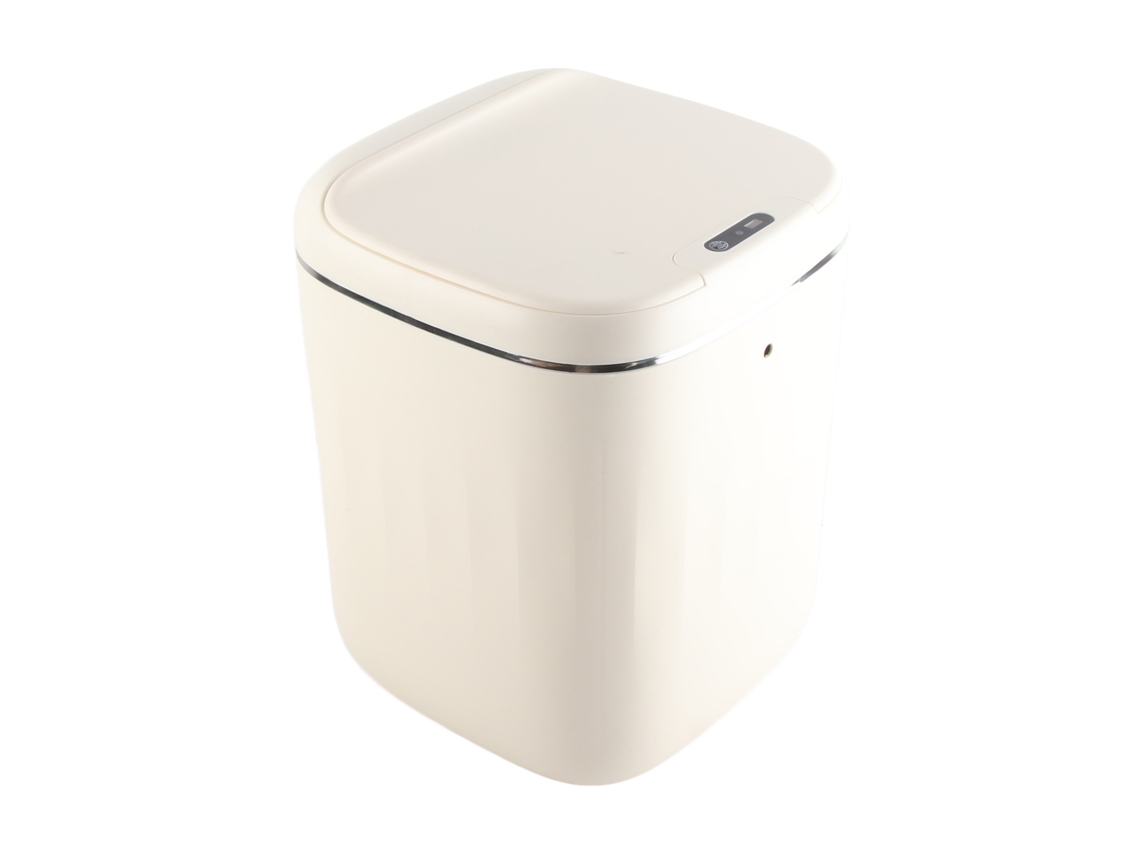 Lixeira automática 20l sensor touchless anti água PP fácil limpeza sem bateria branco crema