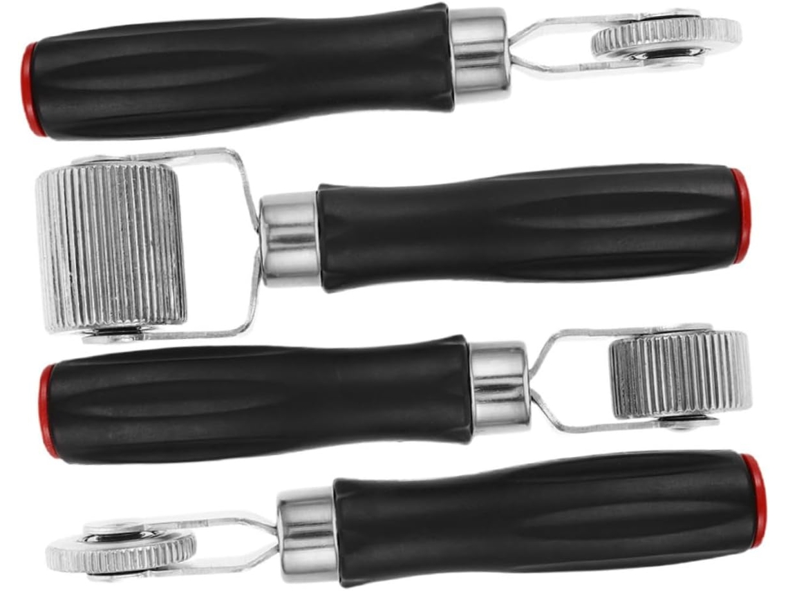 Conjunto De 4 Peças Para Reparo Pneus Com Rolo Compactador Remendos,