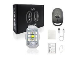 Luzes estroboscópicas de LED RGB 2026 para motocicletas e aeronaves com controle remoto Semi Fio 2.4g à prova d'água e 30 modos.