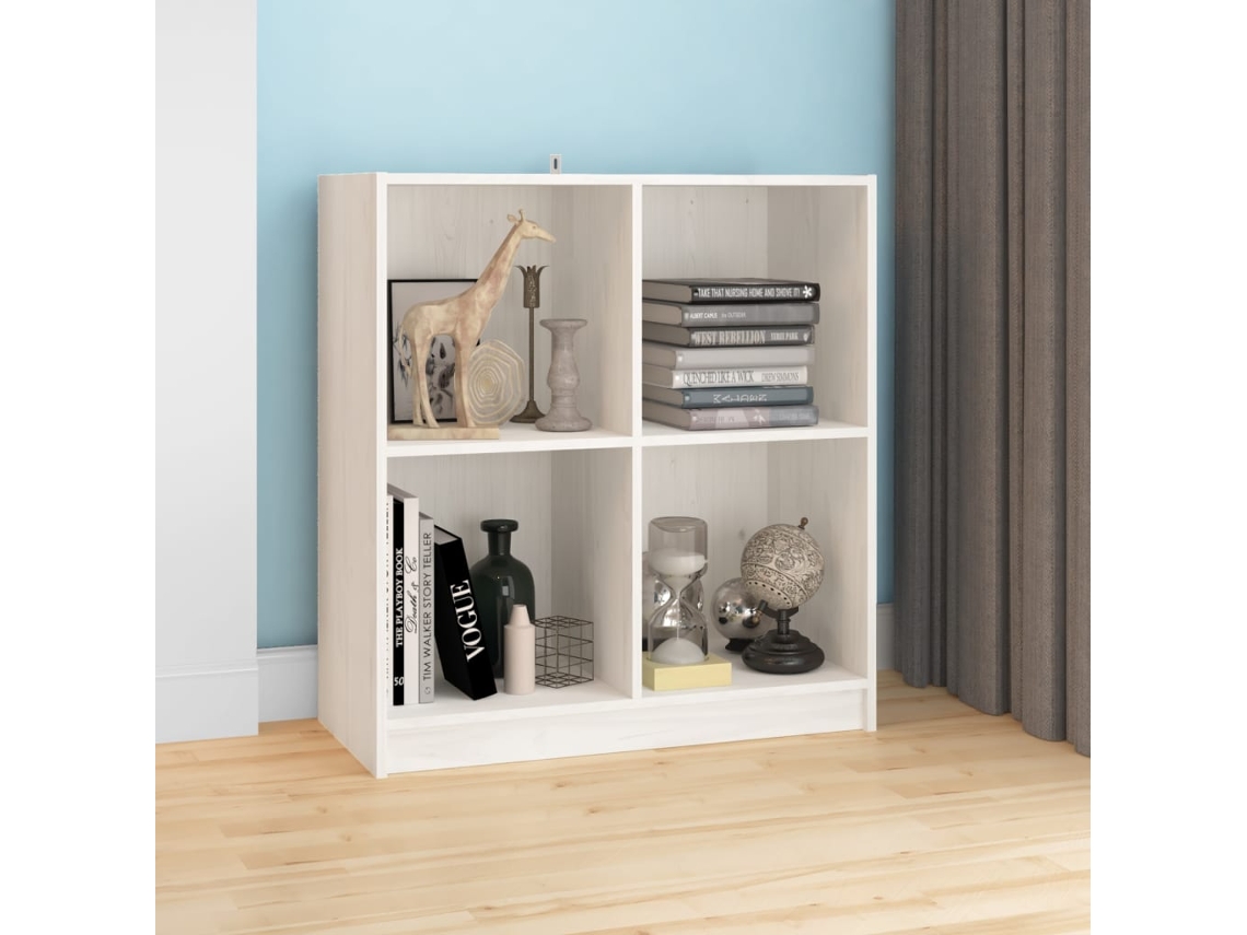 Vidaxl Aparador Pinho Maciço 70x33x76 Cm Branco