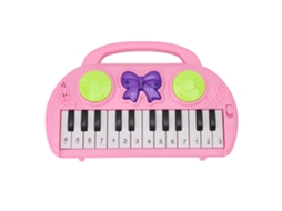 Primerox brinquedo Piano Infantil 14 Teclas Educativo Multifuncional Musical para Bebês Rosa