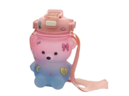 Garrafa LAXISCREED Urso Fofo Gradiente Rosa 1000ml