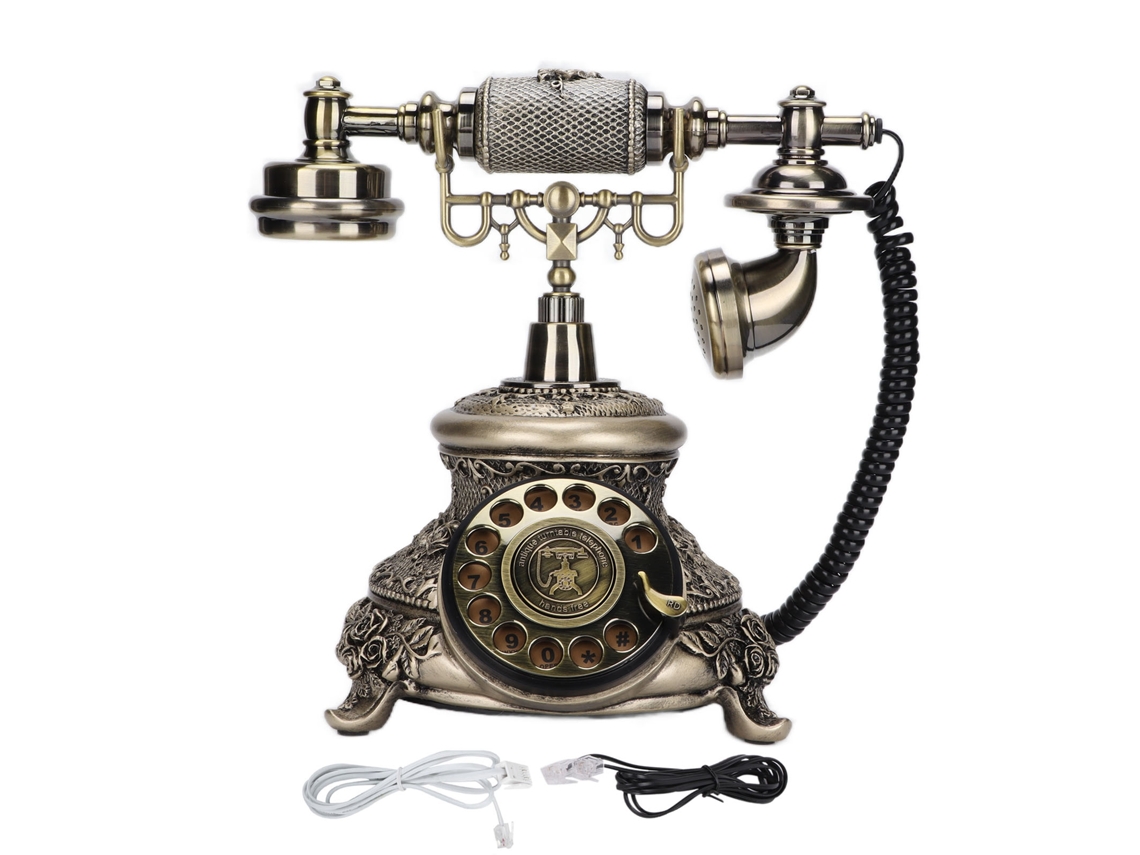 Telefone fixo clássico rotativo europeu, estilo anos 60 EOOCOO