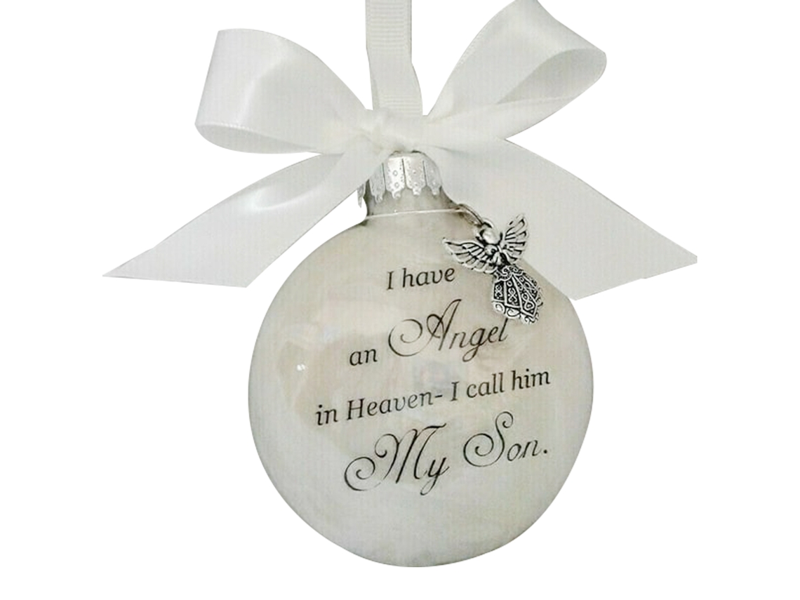 Laxiscreed Bola De Plástico Com Anjo De Memória Para Céu, Ornamento Para Filho