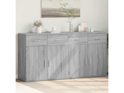 Vidaxl Aparadores 2 Pcs 79x38x80 Cm Derivados Madeira Cinzento Sonoma