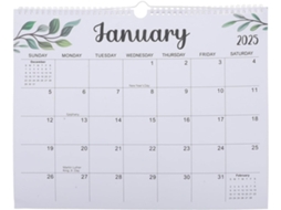 Calendário De Parede Com Encadernação Em Espiral 2024 2025, Calendário Mensal Em Papel De Julho De 2024 A Dezembro De Gokoco