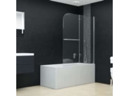 Vidaxl Divisória De Chuveiro Dobrável 2 Painéis Esg 95x140 Cm
