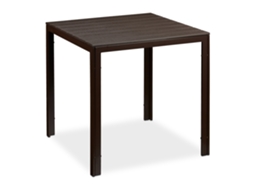 Relaxdays Mesa De Jardim Quadrada, Madeira, Mesa Para Jardim, Varanda, Terraço, 74,5x77,5x77,5cm, Marrom
