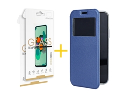 Pack 2 X Película de Vidro Temperado 2.5D Capa SKYHE Samsung Galaxy A02 Gandy Flip Cover Azul SKYHE