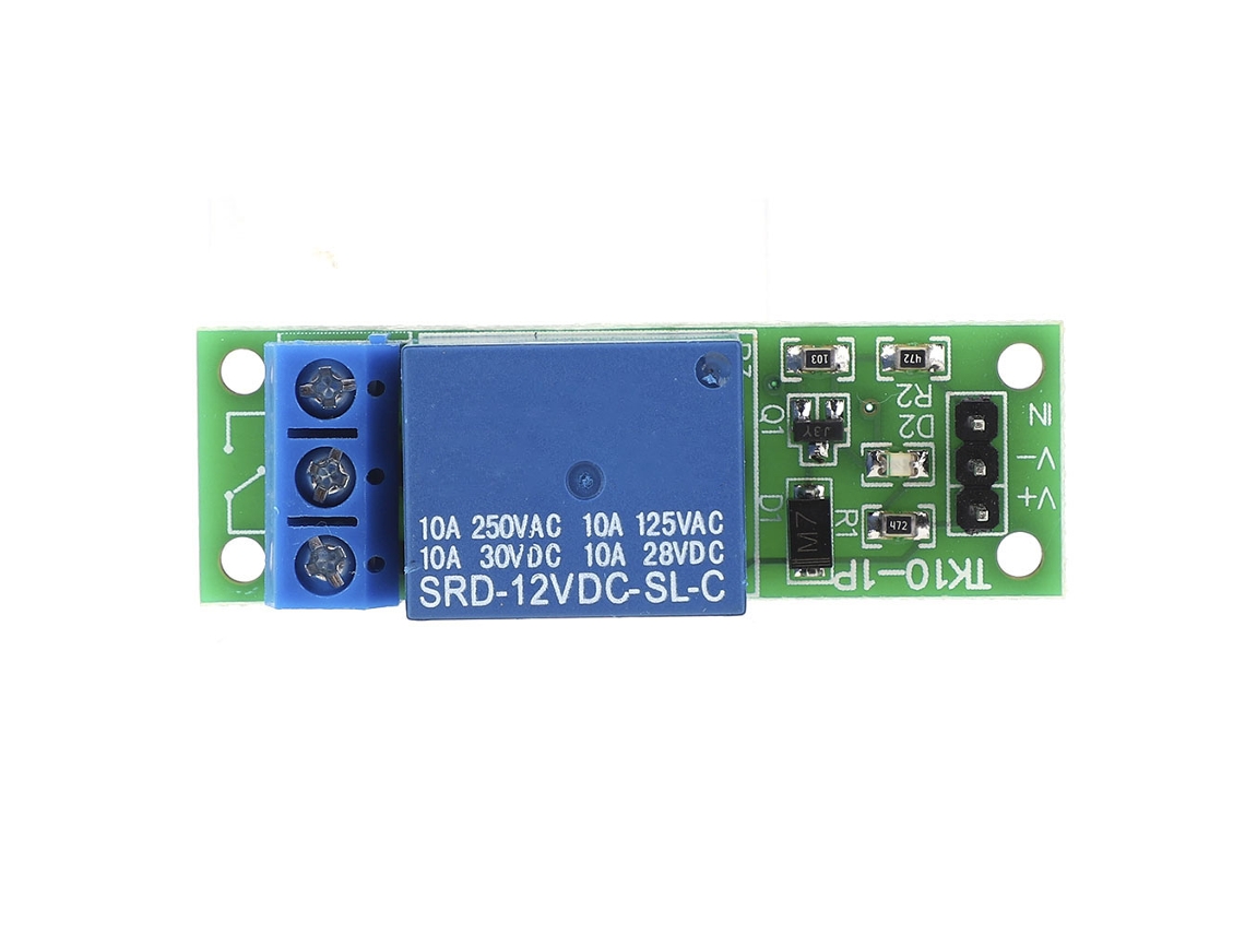 Módulo De Relé 1 Canal 12v Acionamento De Nível Alto 10a Para Arduino