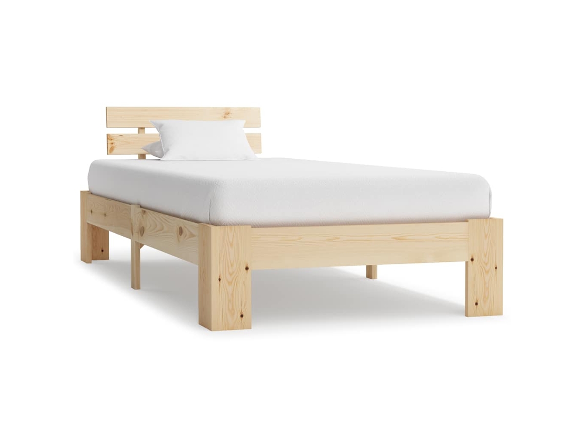 Vidaxl Estrutura De Cama 100x200 Cm Pinho Maciço