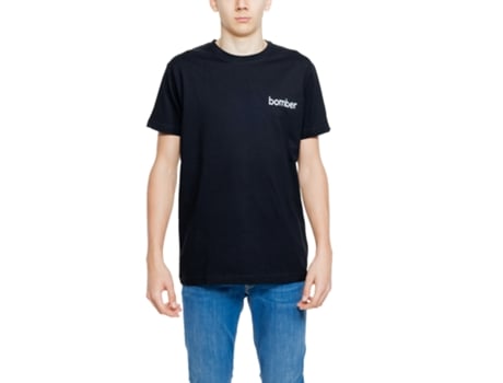 T-shirt De Homem The Bomber Logo Algodão Preto (l)