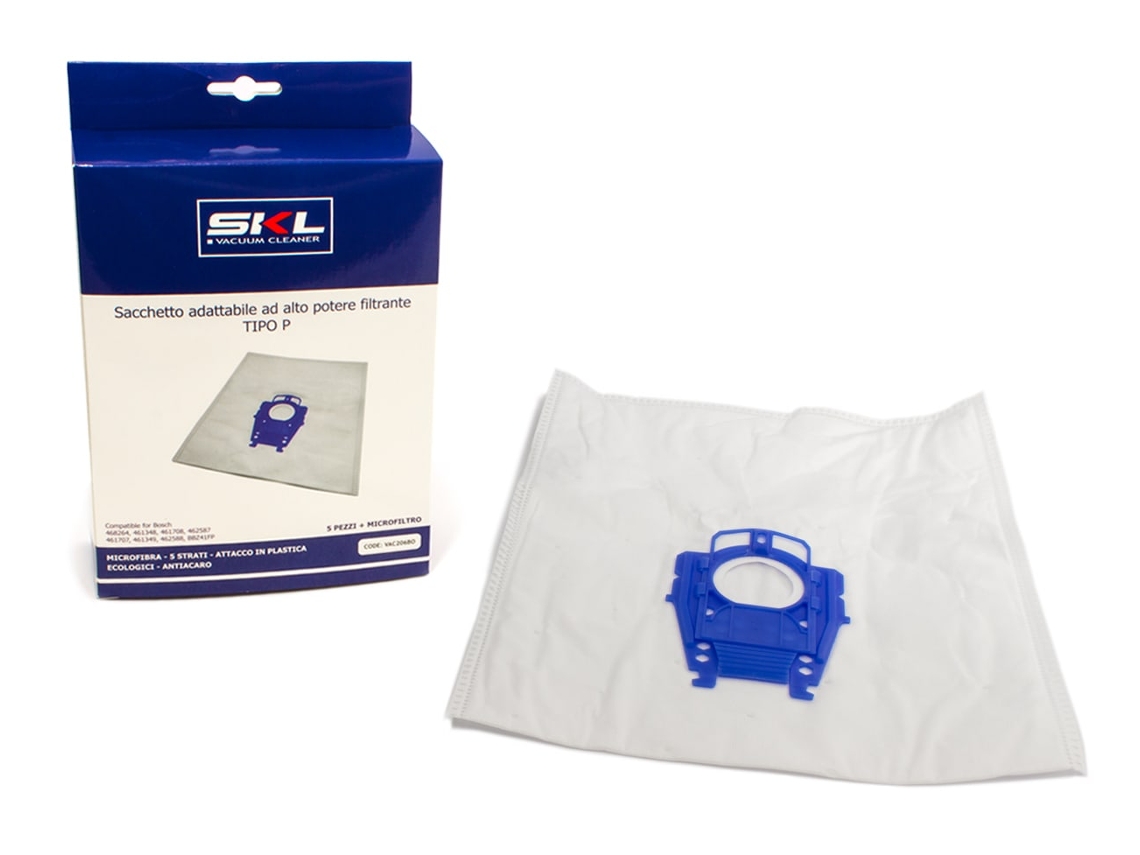 Saco para Aspirador de Pó, 5 Unidades Bosch 00468264 Aspirador Vac206bo