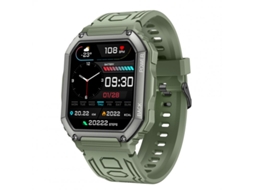 Smartwatch Kr06 Tela de 1 8 Polegadas Chamada Bluetooth À Prova D'Água Desportos Pedômetro Monitor de Frequência Cardíaca Verde