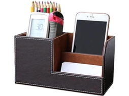 Estojo De Mesa Preto Para Canetas, Prático E Multifuncional, Ideal Para Guardar Material Escolar. Gokoco