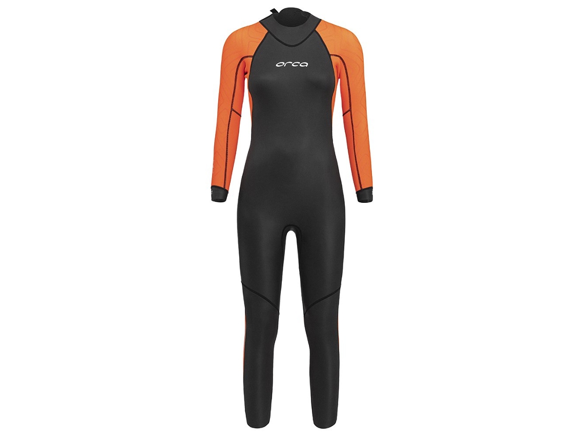Roupa de Neoprene Feminina de Manga Comprida Vitalis Hi-Vis Laranja Morca