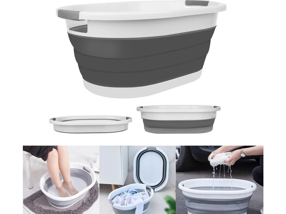 Cesto De Roupa Dobrável De Silicone, Dobrável, De 25 Litros Compacto, Para Organizar E Guardar Roupa Suja De Forma Prática