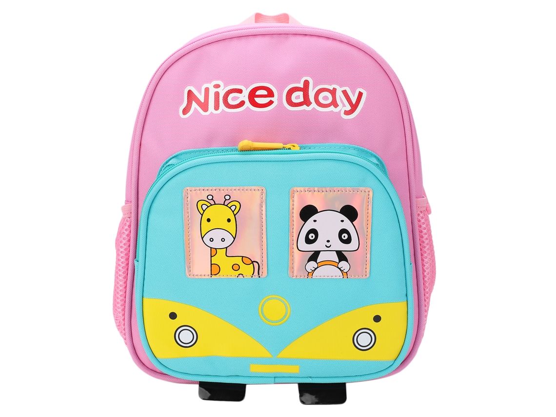 Mali mochila Infantil Jardim de Infância Cartoon Animais Fofos Rosa Pano Oxford