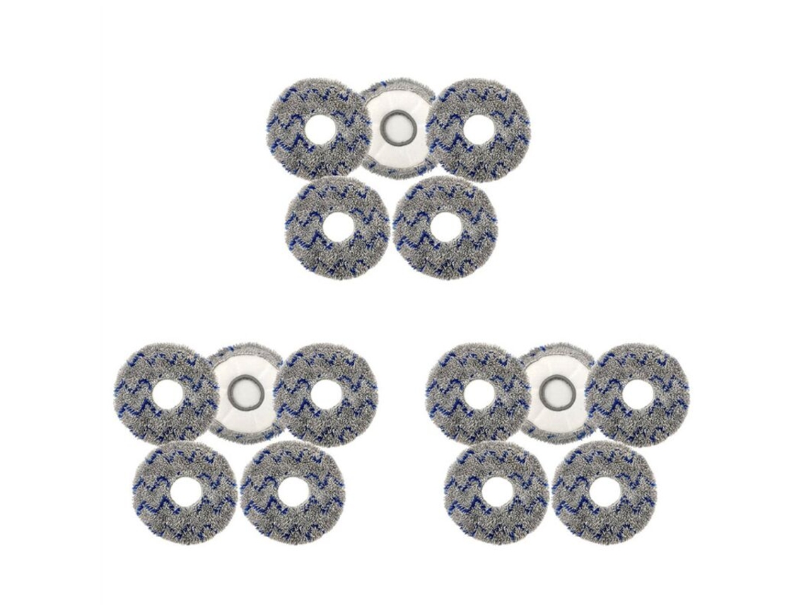 Conjunto de 15 Panos Limpeza Laváveis​​ para Aspirador de Pó T10 Turbo/ X1 Omni BRILVIBERA