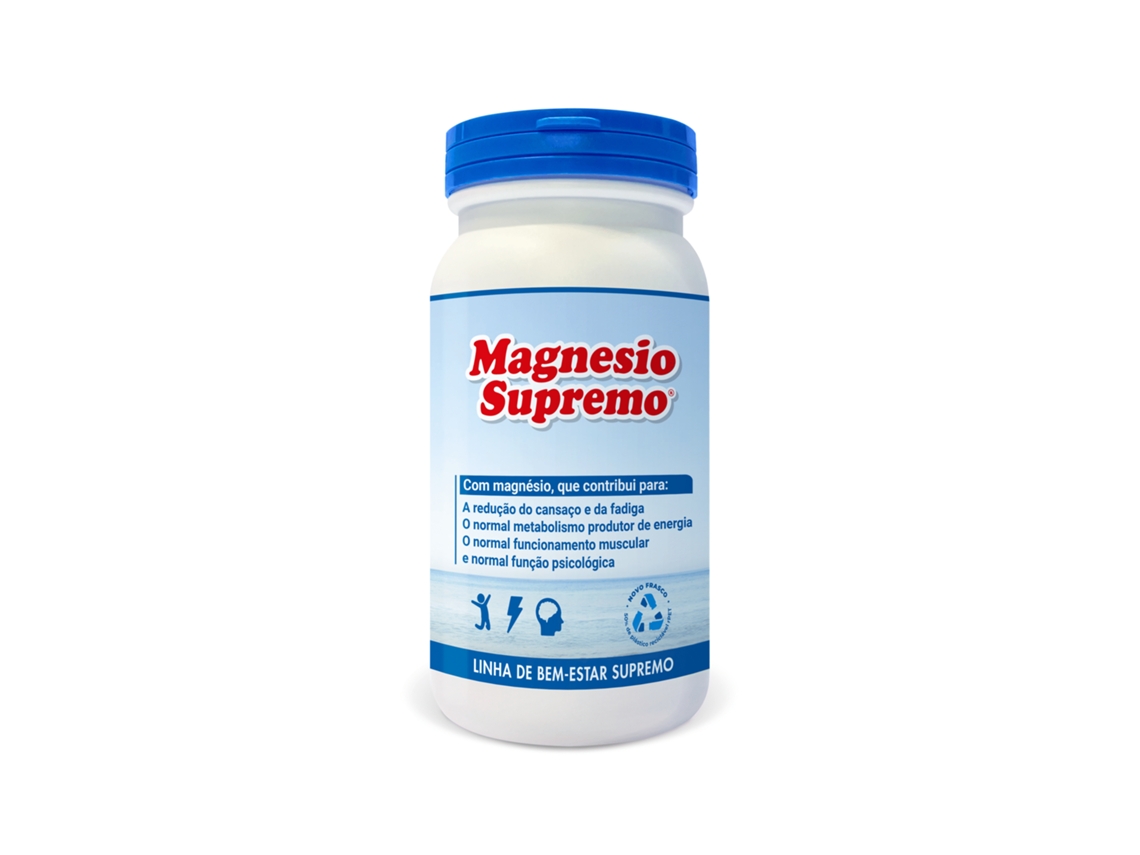 Suplemento alimentar de magnésio em pó Supreme.