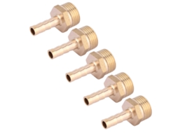 Conector Macho Bsp De Latão Com 5 Peças 6mm