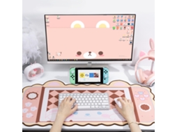 Mousepad Gamer, Mousepad Grande Xl Rosa, Mousepads Para Computadores 31,5×15,7 Polegadas Brilvibera