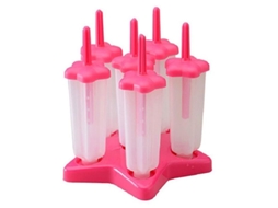 Moldes De Popsicles Reutilizáveis Eco-friendly, Seguros Bpa-free, Com Prato De Gotejamento E Fácil Limpeza Para Crianças Vermelho