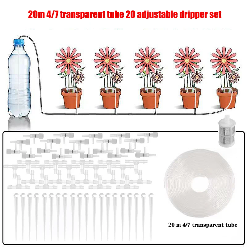 Kit de Irrigação por Gotejamento MDUG (20 metros de mangueira, 20 reguladores)