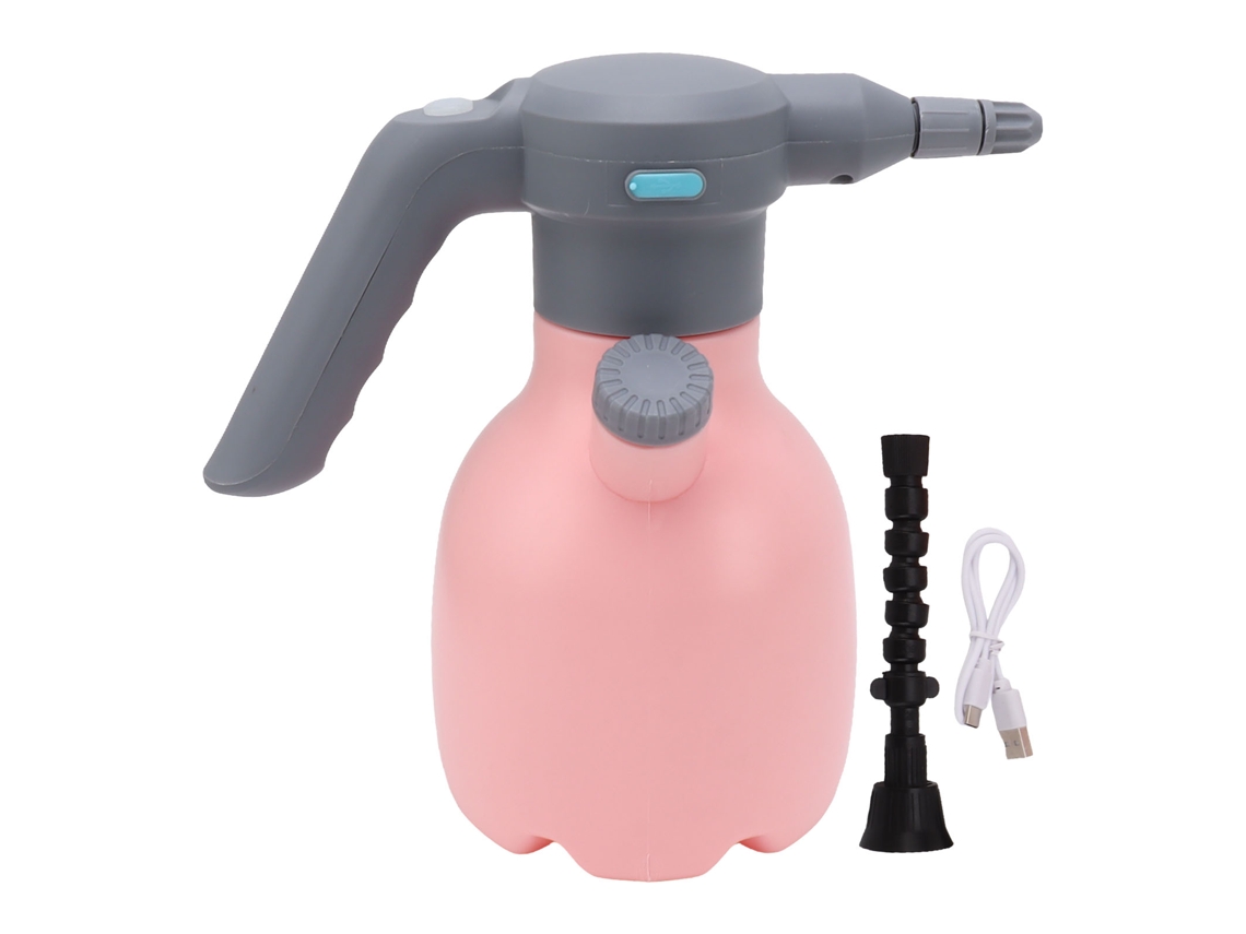 Spray Eléctrico Jardin Recarregável 1.5l Rosado Com Bico Giratório