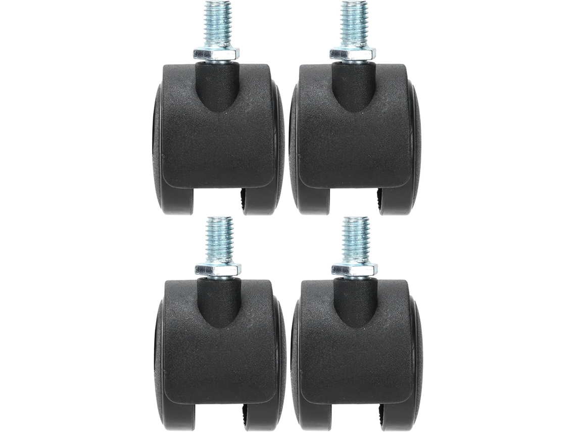 Conjunto De 4 Rodízios Giratórios De 1,5 Polegadas Com Freio, Rodas