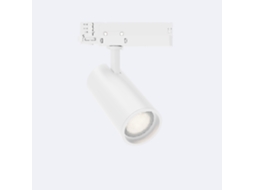 Foco Carril Led Trifásico 20W Fasano Anti-Reflexo no Flicker Regulável Branco