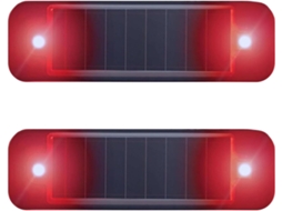Alarme Solar Para Carro – Conjunto De 2 Luzes Advertência Led, Luz De Segurança Falsa Antifurto Movida A Energia Solar