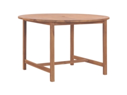Vidaxl Mesa De Jantar P/ Jardim Ø110x75 Cm Madeira De Teca Maciça