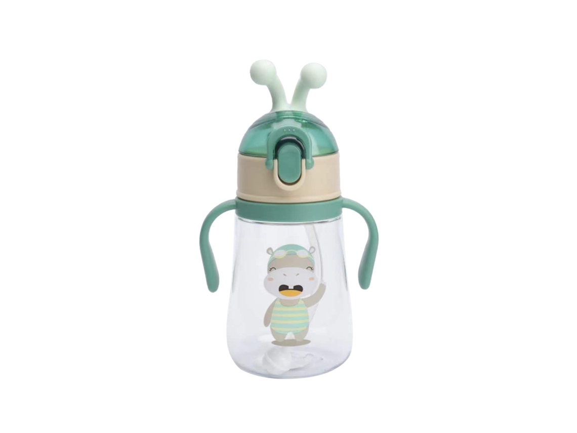 Garrafa de Água Infantil com Caneta e Trava de Segurança 460ml