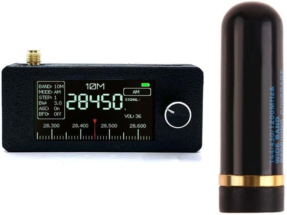 Mini Rádio Portátil De 1,9 Polegadas Com Ecrã Ips E Antena, Receptor