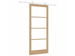 Conjunto 1 Porta Moderna Vidaxl Castanho Madeira De Pinho Maciça (93 X 211 Cm)