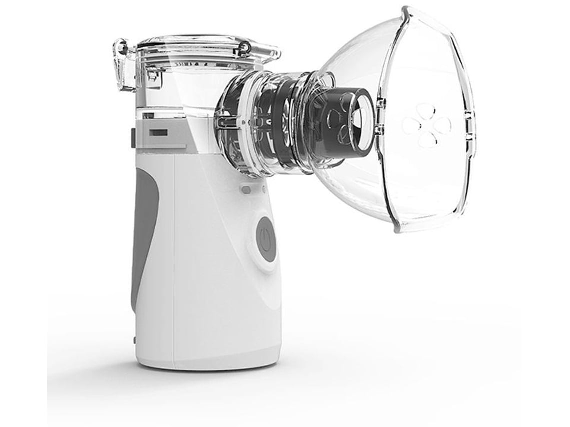 Nebulizador De Aerossol Ultrassônico Portátil Com Bocal E Máscara Para Crianças E Adultos Gusshious Cinza Claro