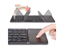 Teclado Dobrável Com Touchpad, Teclado Sem Fio Bluetooth Para Tablets Ios/android/windows Com Botão Multifuncional. Nostalgia88 (ipad, Iphone)