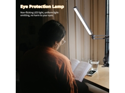 Lâmpada Led Escritório Com Pinça Regulável 3 Modos De Cor Para Escritório E Lar